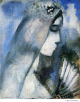 Novia con abanico- Chagall