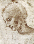 Estudio de una mujer de Leonardo da Vinci