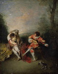 Cuadro La sorpresa de Watteau