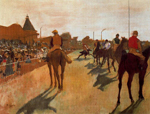 Carrera de caballos -el desfile- Degas